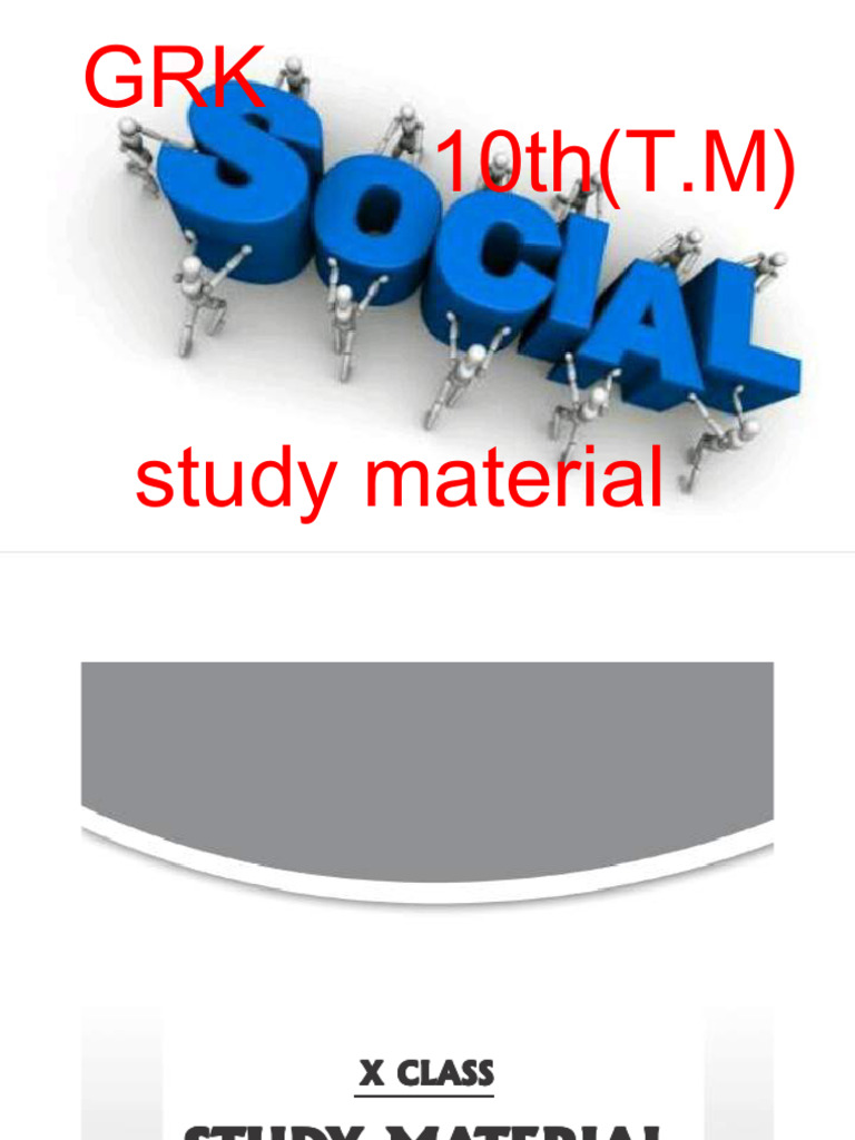 10th Social. Study Material | PDF