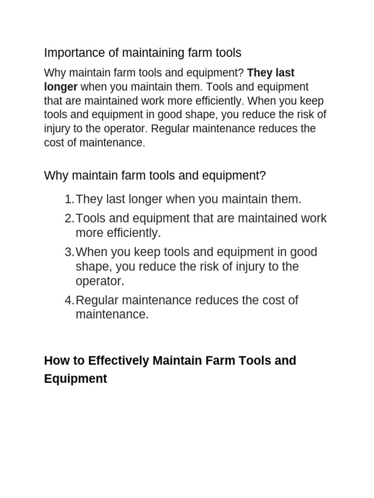 Why Do We Need Maintenance for Tools And Equipment: Essential Tips