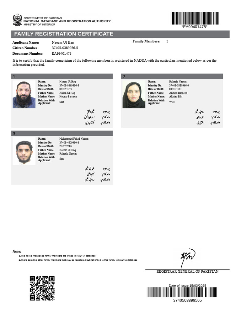 FRC 888888084387 | PDF | Government Of Pakistan | Civil Rights And ...