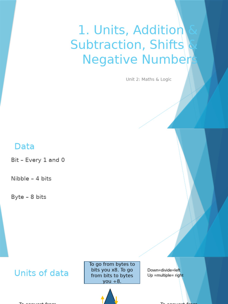 Data Unit Conversion and Addition | PDF | Byte | Computer Engineering