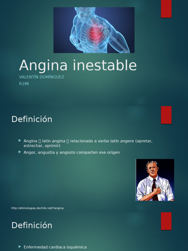 Angina Inestable: Definición y Tratamiento | PDF | Enfermedades ...