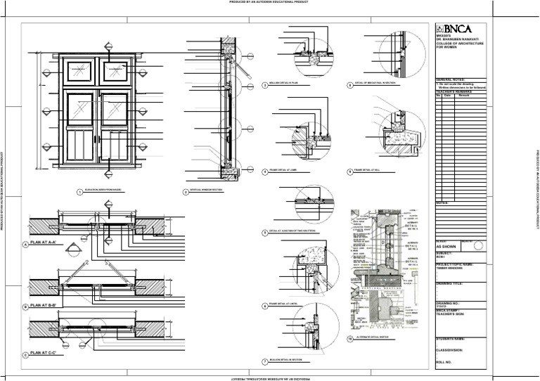Timber Window Detail Specifications | PDF | Window | Glass Art