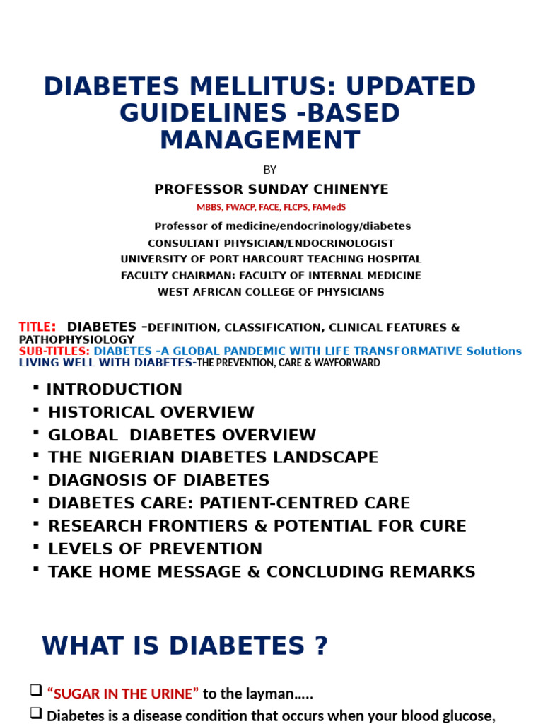 Diabetes Management Guidelines Update | PDF | Diabetes | Hyperglycemia