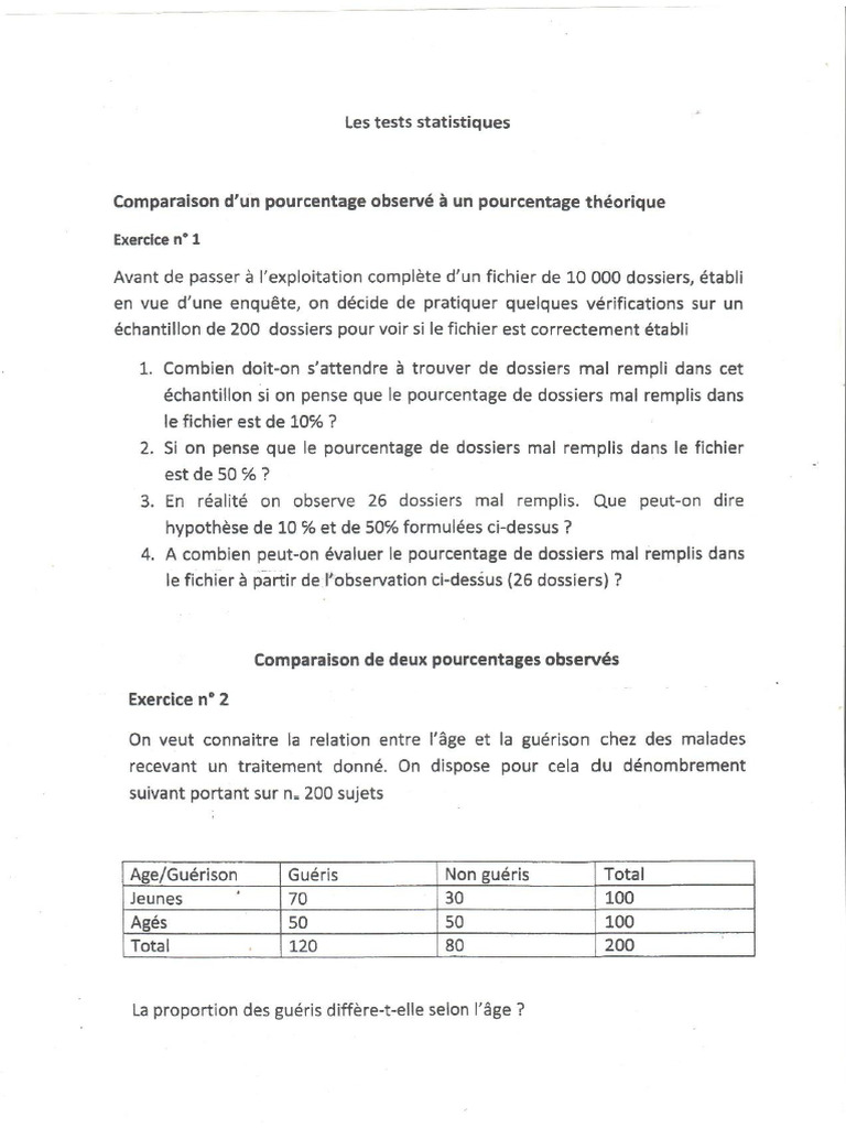 TD Test Statistique | PDF