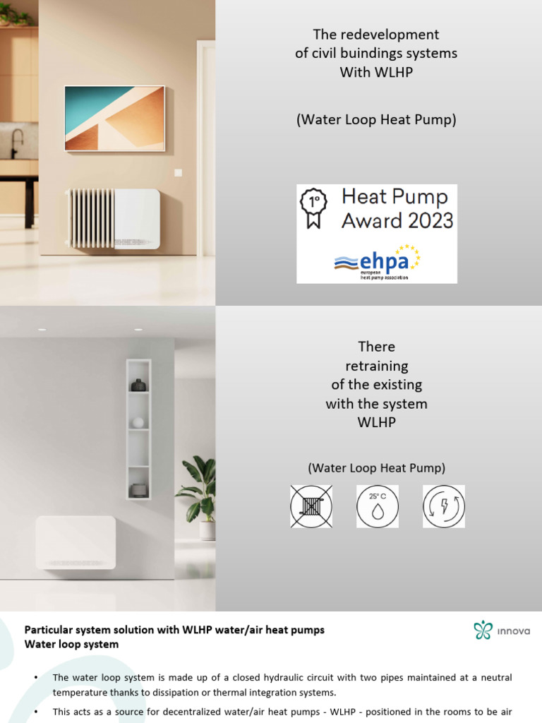 Water Loop Heat Pump System Overview | PDF | Heat Pump | Water Heating