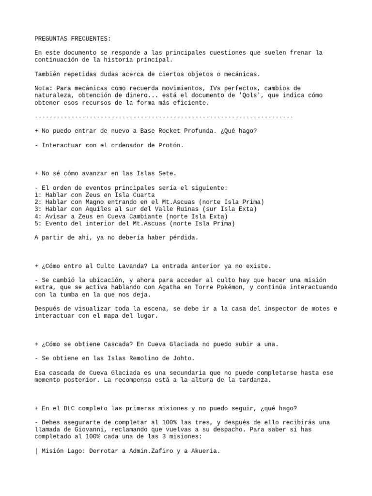 Preguntas Frecuentes | PDF