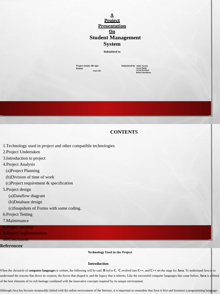 Final PPT Student-Management-System | PDF | Java (Programming Language ...