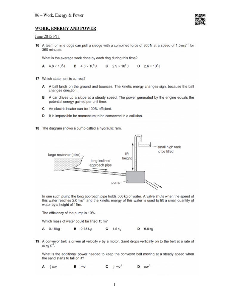 06 - Work, Energy & Power | PDF