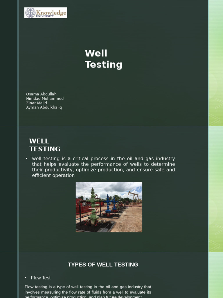 Well Testing Methods in Oil & Gas | PDF | Petroleum Reservoir | Flow ...
