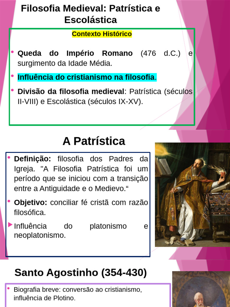 Patrística e Escolástica na Filosofia Medieval | PDF