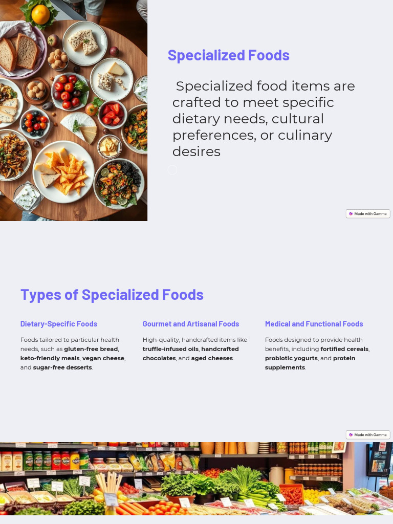 Specialized Foods: Types & Benefits | PDF | Foods | Chinese Cuisine