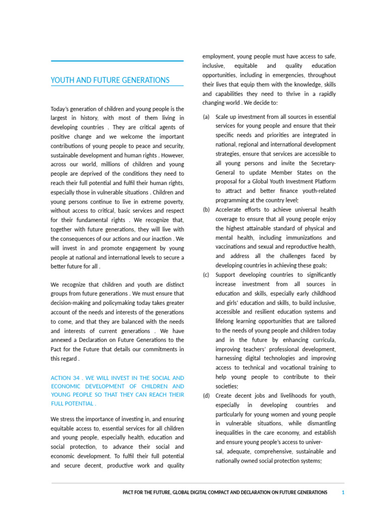 Empowering Youth for a Sustainable Future | PDF | Peacebuilding ...