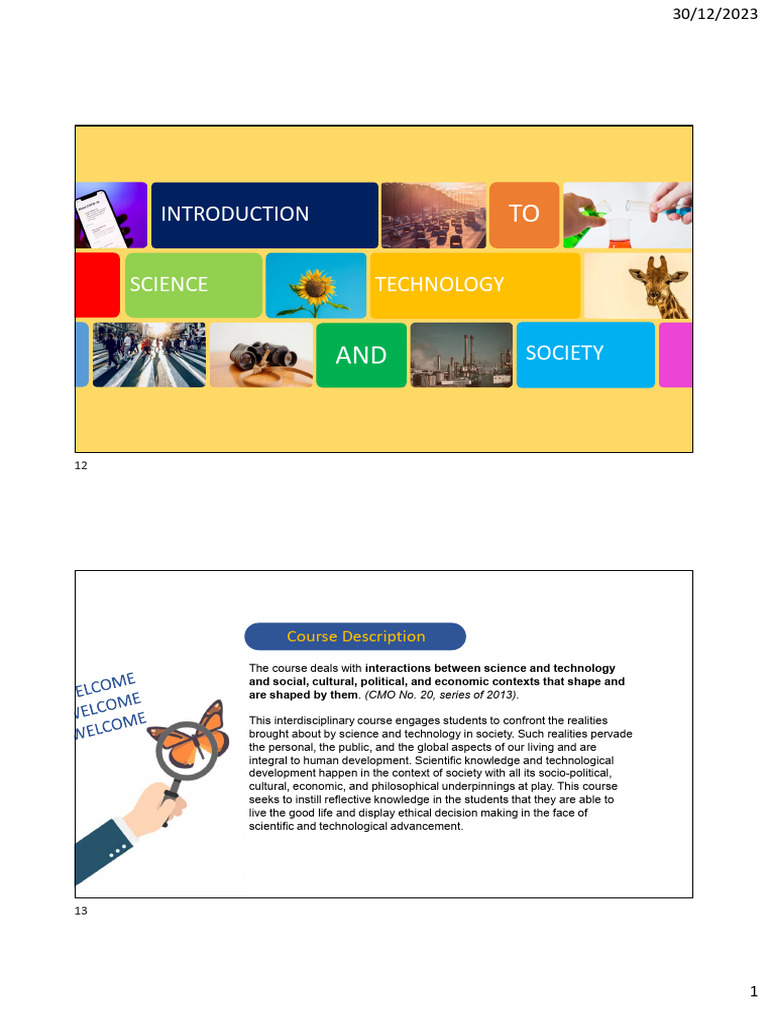 STS01 - Introduction To Science Technology and Society | PDF | Society ...