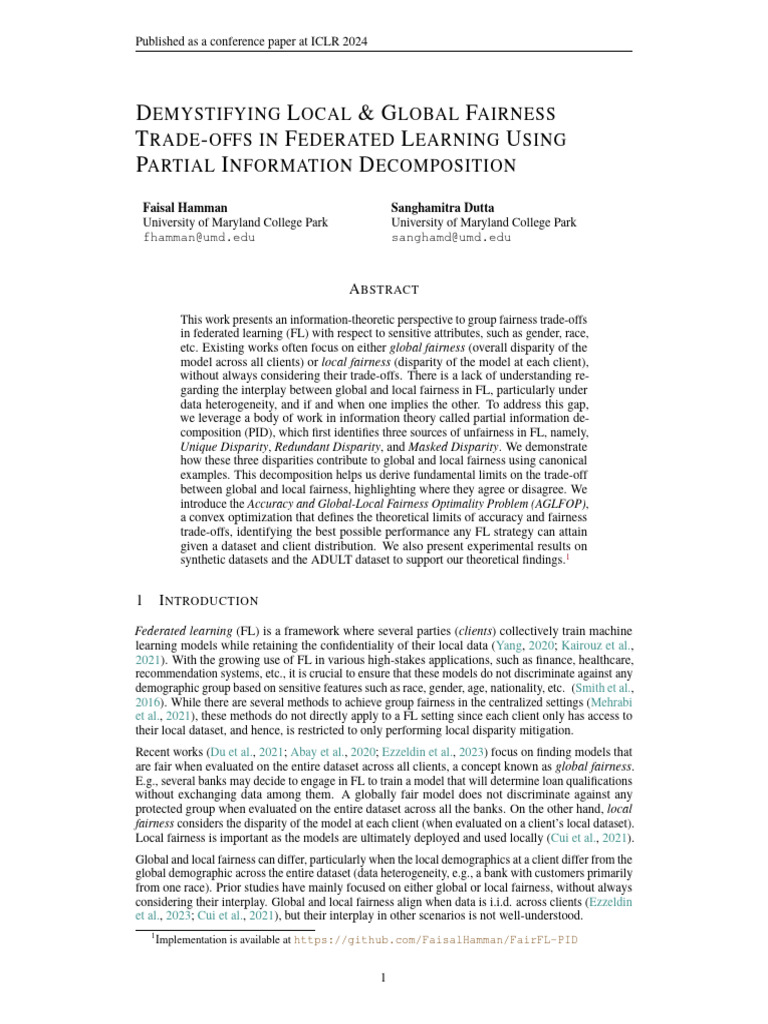 Fairness Trade-offs in Federated Learning | PDF | Mathematical ...