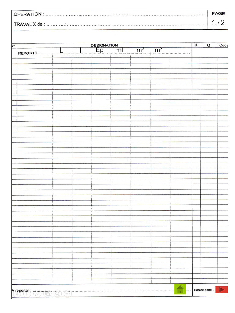 Minute Métré | PDF