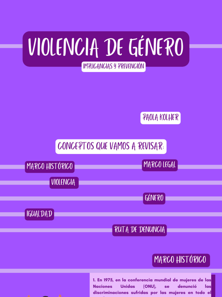 Prevención y Marco Legal de Violencia de Género | PDF | La violencia ...