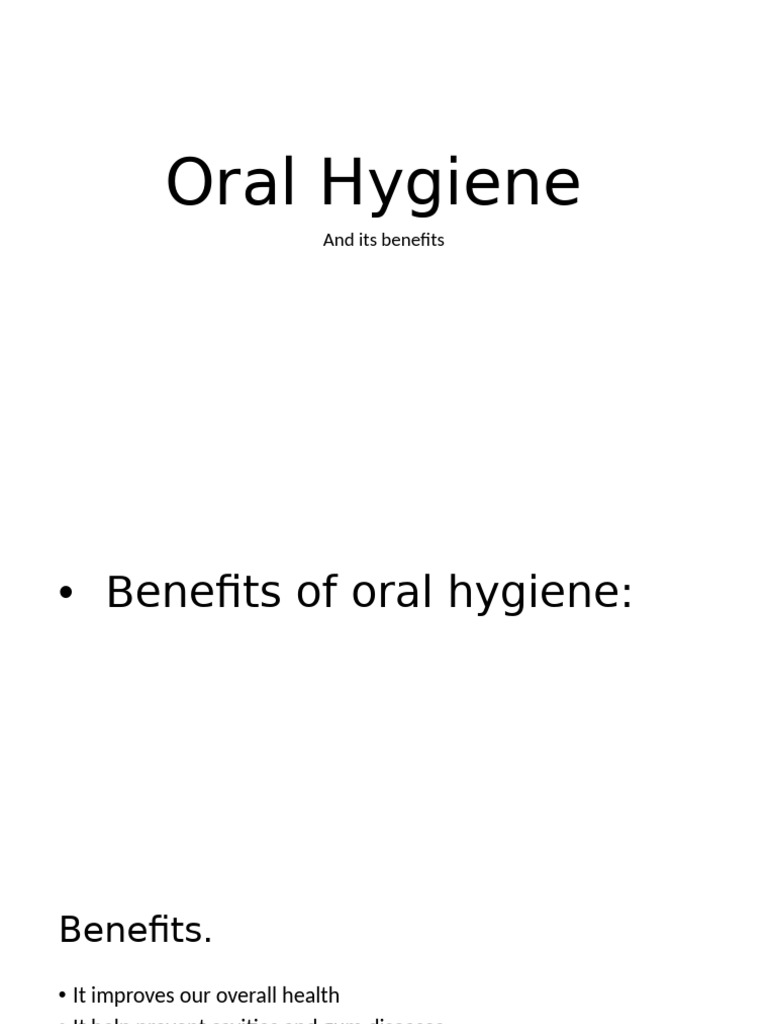 Benefits of Oral Hygiene and Diet | PDF
