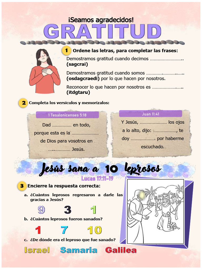 GRATITUD | PDF | Creencia y doctrina cristiana | Jesús