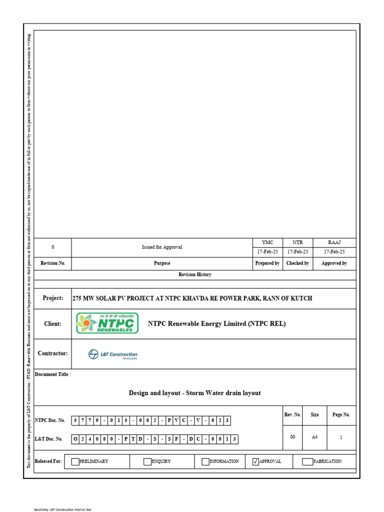 Storm Water Drain Design Layout | PDF | Discharge (Hydrology ...