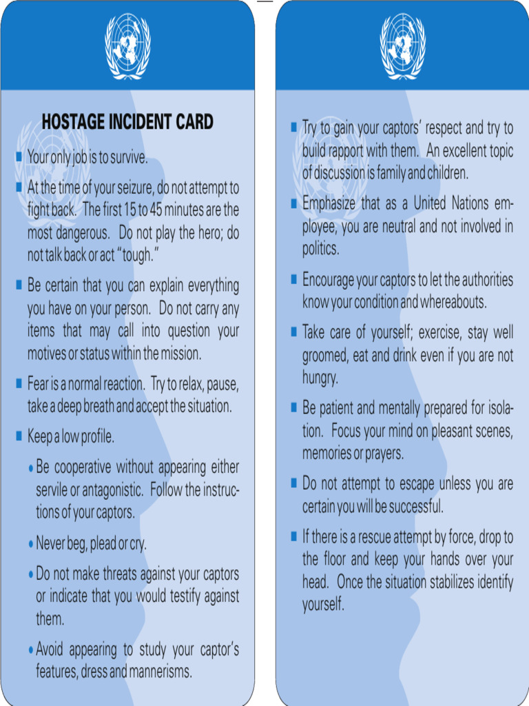 Hostage Survival Guidelines | PDF