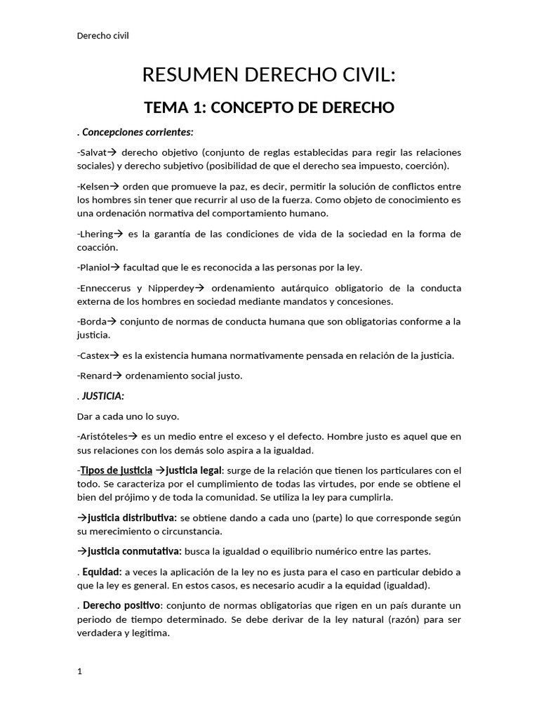 Conceptos Clave del Derecho Civil | PDF | Justicia | Crimen y violencia