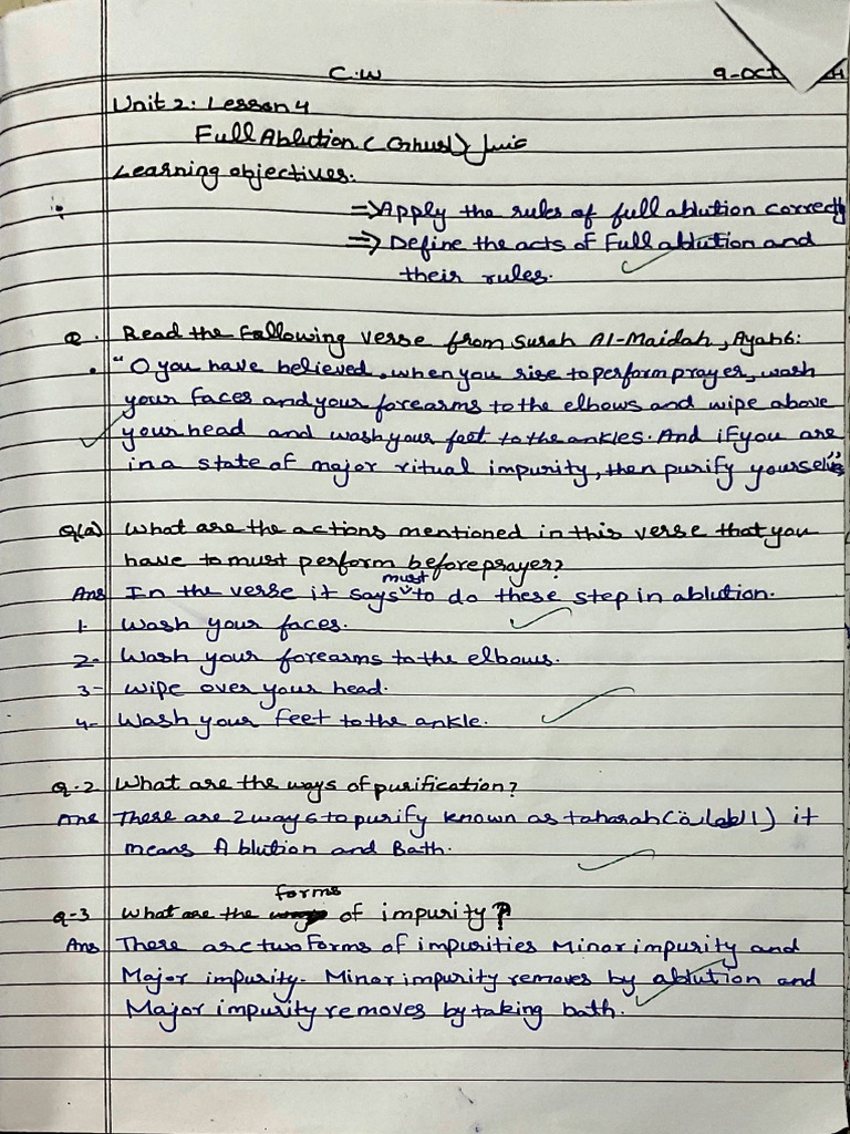 Grade 7 NoteBook 2nd Term | PDF