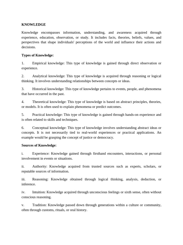 Understanding Knowledge and Power Dynamics | PDF | Knowledge | Experience
