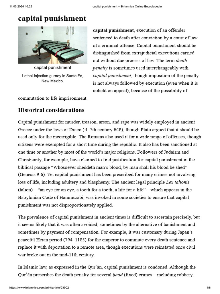 Historical Perspectives on Capital Punishment | PDF | Capital ...