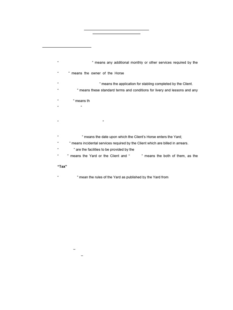 Sunny Park Livery Agreement Draft3 Clean 241204 214420 | PDF ...