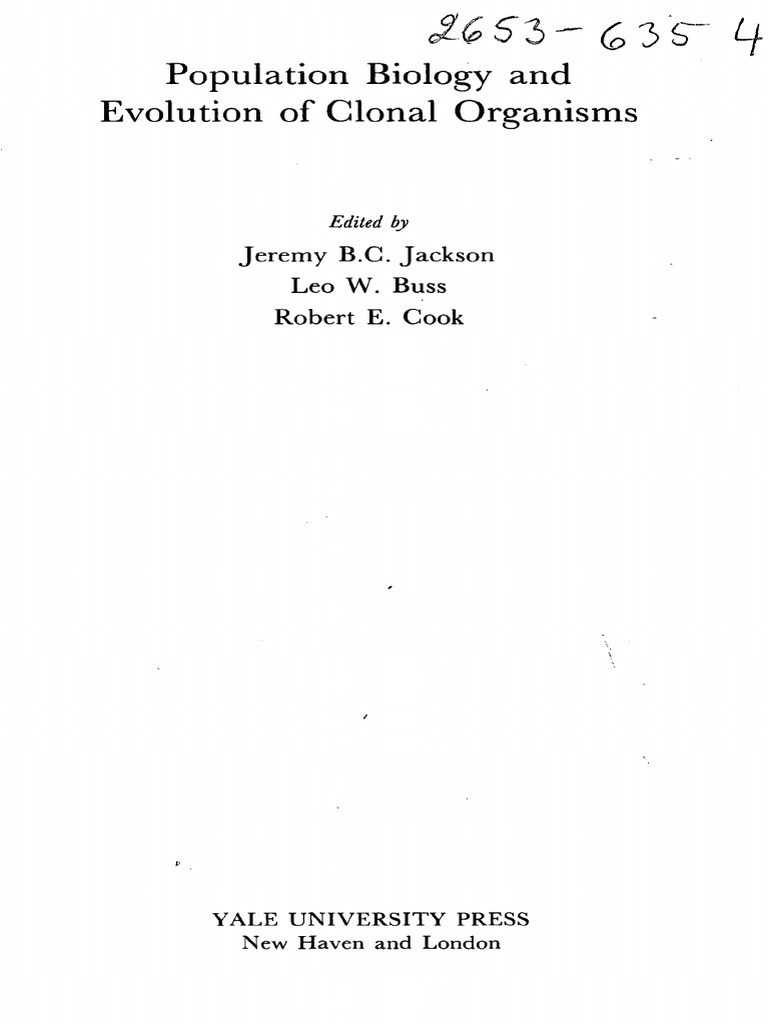 Clonal Organisms: Biology and Evolution | PDF