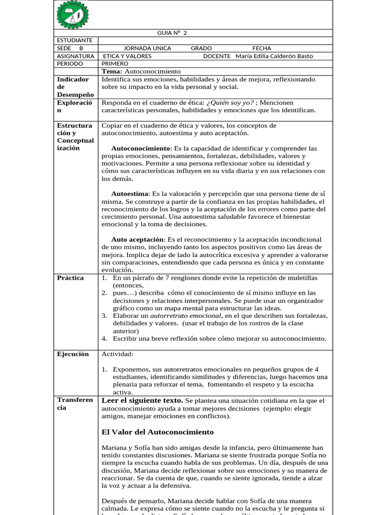 Autoconocimiento: Clave para el Bienestar | PDF | Autoestima | Las ...