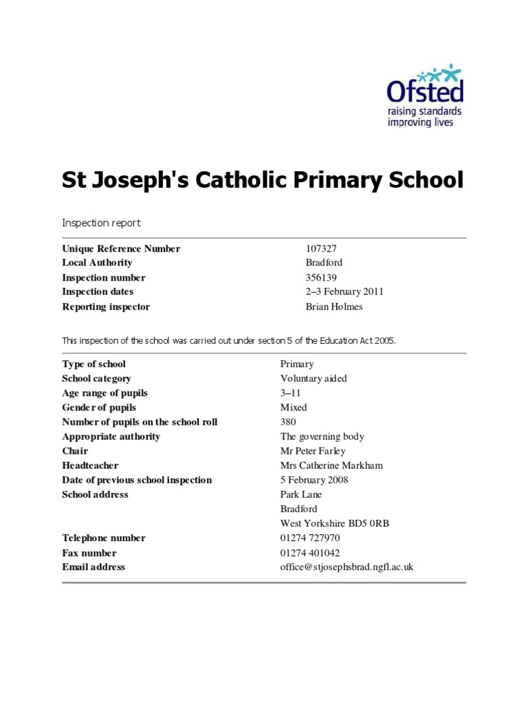 Ofsted Inspection Report 2011 | PDF