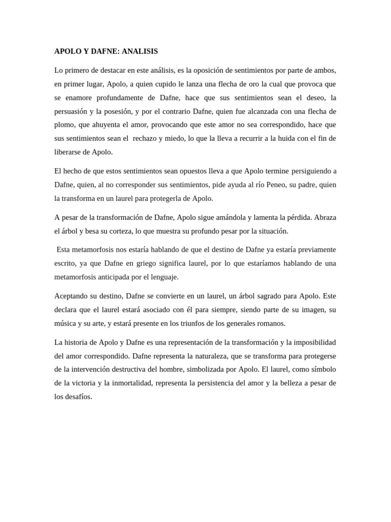 Apolo y Dafne | PDF
