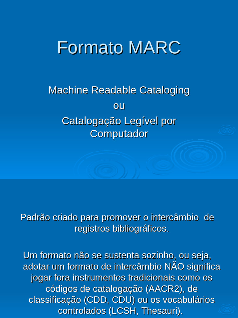 Formato MARC | PDF