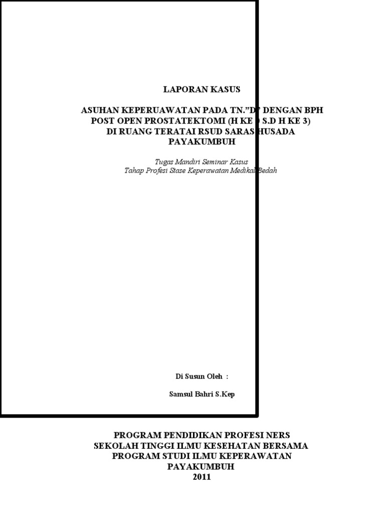 Cari Contoh Soal Kasus Keperawatan