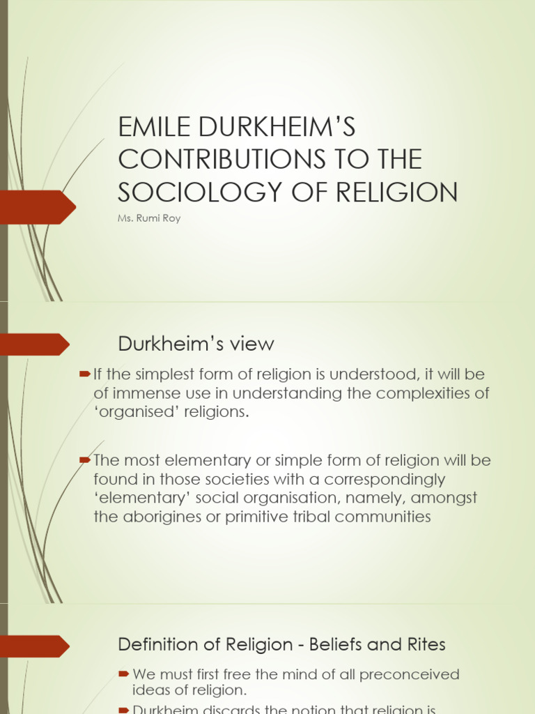 Durkheim's Theory of Religion Explained | PDF | Émile Durkheim | Rituals