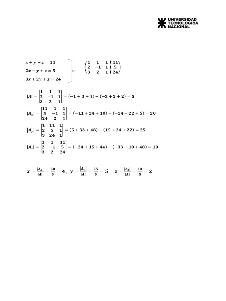 ejemplo sarrus | PDF