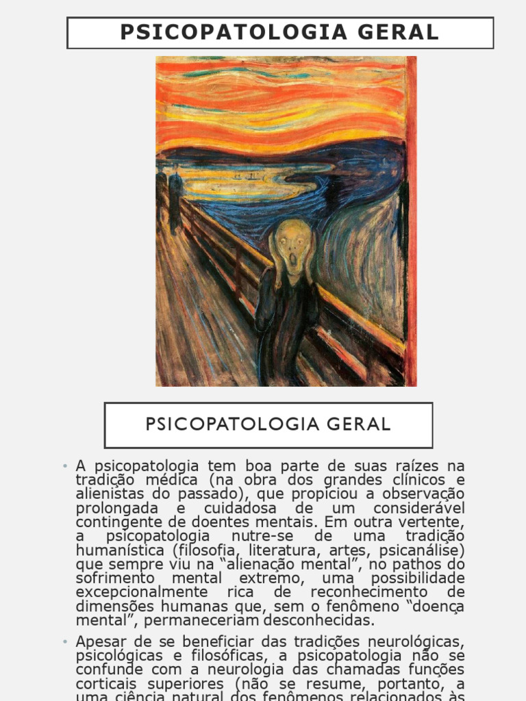 Psicopatologia Geral: Fundamentos e Análise | PDF | Atenção ...