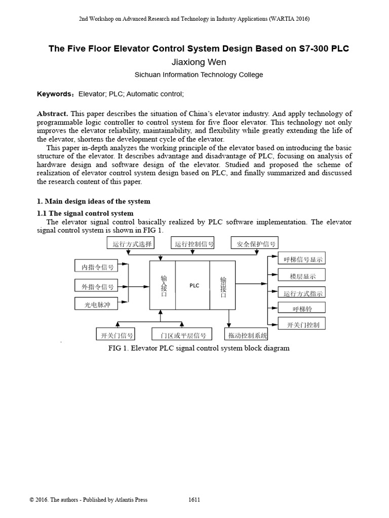 Five-Floor Elevator Control Design | PDF | Elevator | Programmable ...