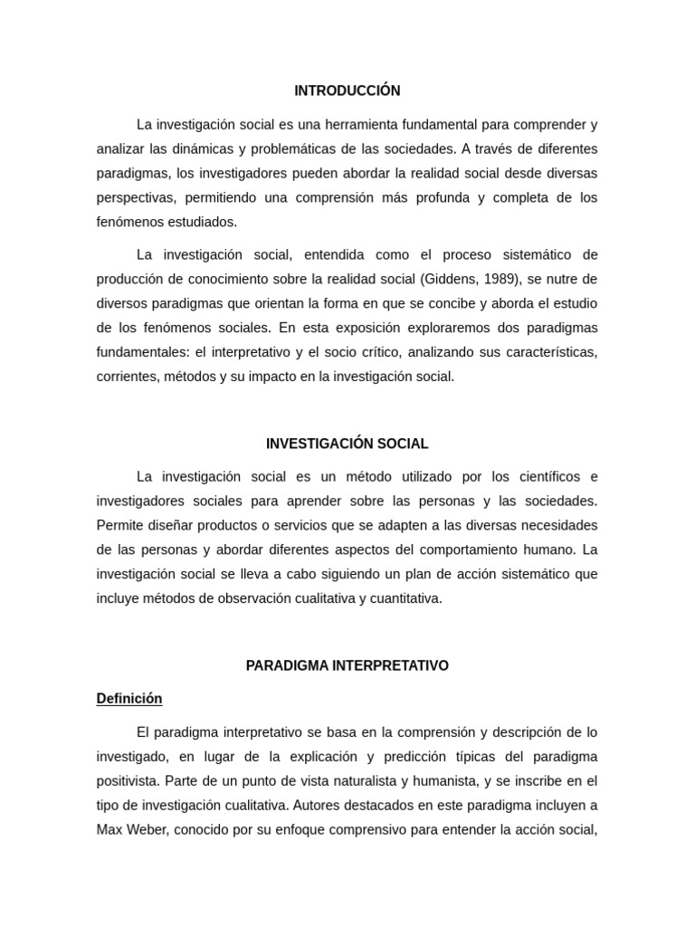 Paradigmas en Investigación Social | PDF | Paradigma | Realidad
