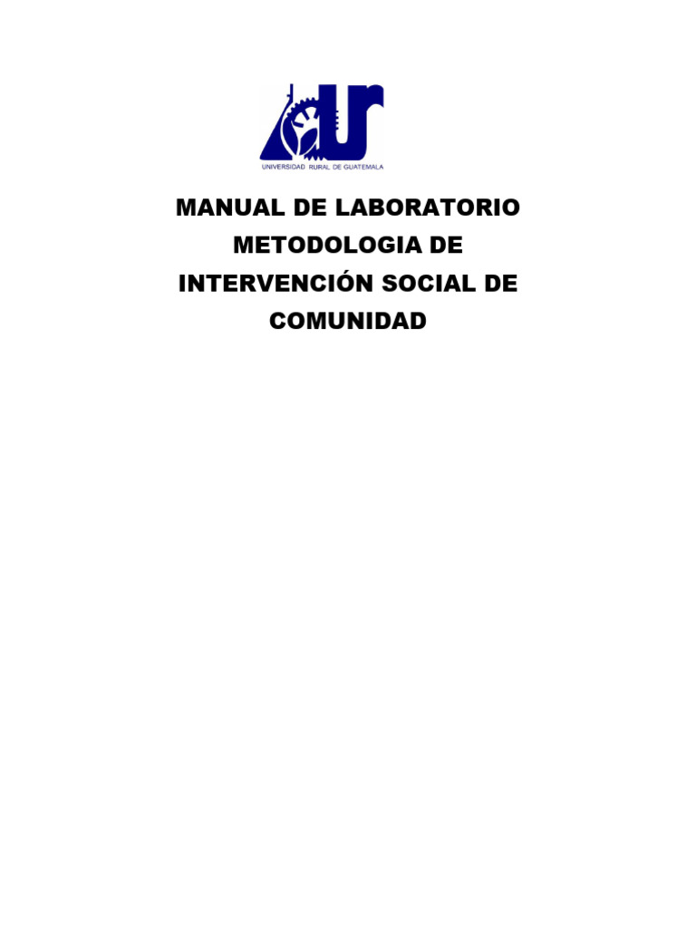 Metodología de Intervención Social Comunitaria | PDF | Trabajo Social ...