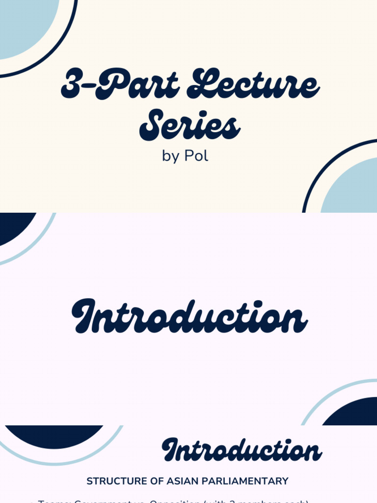 Lecture Series Pdf