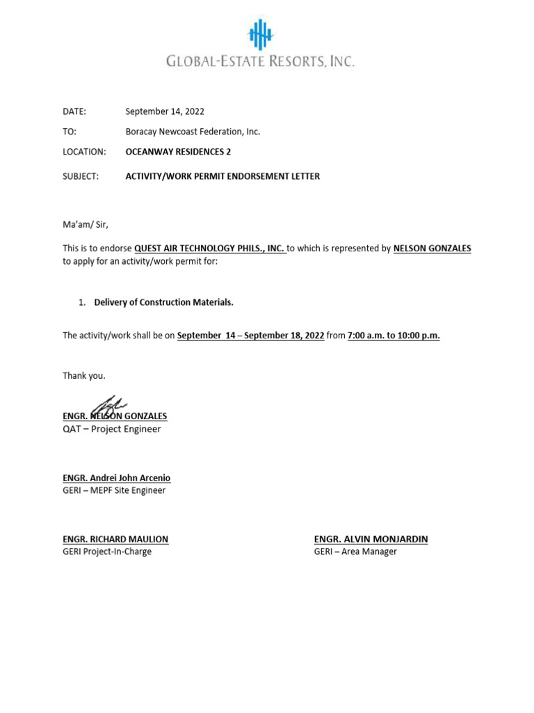 Endorsement Letter (2) - Combined | PDF