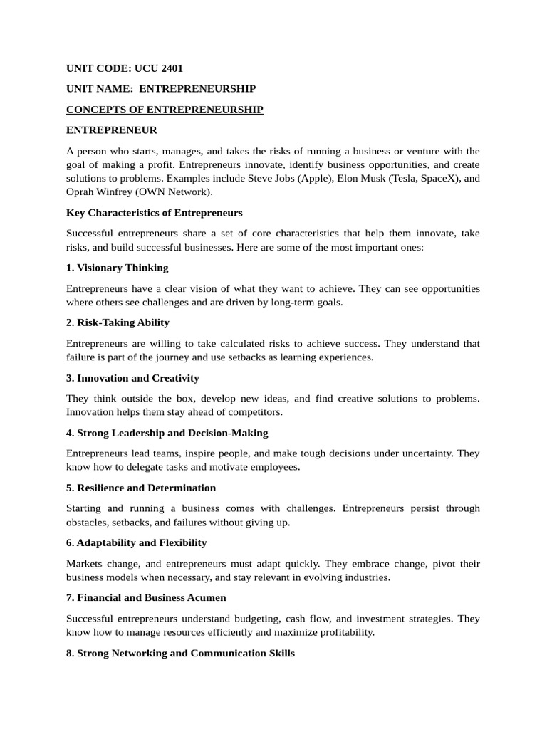 Ucu 2401 Entrepreneurship Mmu | PDF | Entrepreneurship | Mindset