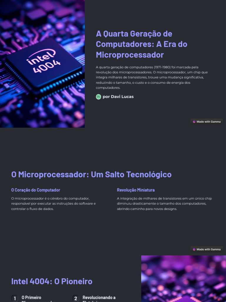 Quarta Geração de Computadores: Microprocessadores | PDF ...