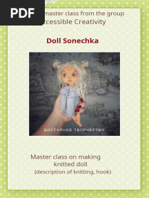 Amigurumi doll with nose and lips eng. 