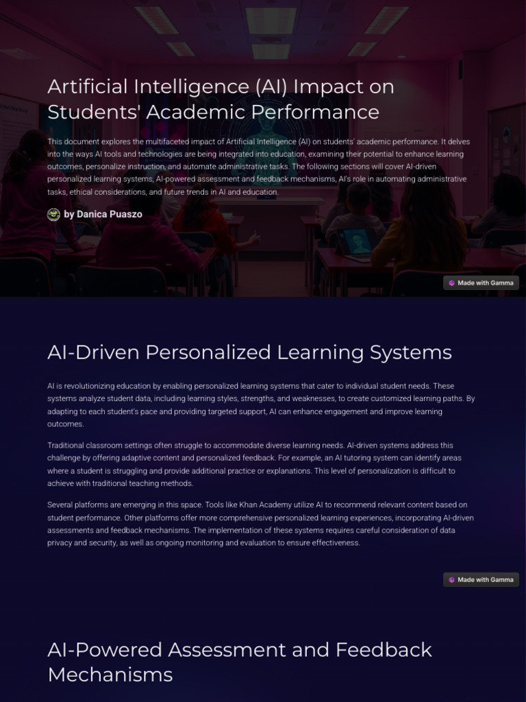 AI's Impact on Student Performance | PDF | Artificial Intelligence ...
