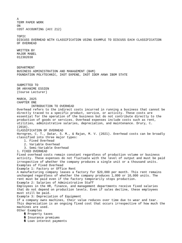 Mabel Work | PDF | Cost Accounting | Economies