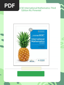 Cambridge IGCSE International Mathematics Third Edition Ric Pimentel - The ebook is available for instant download, read anywhere