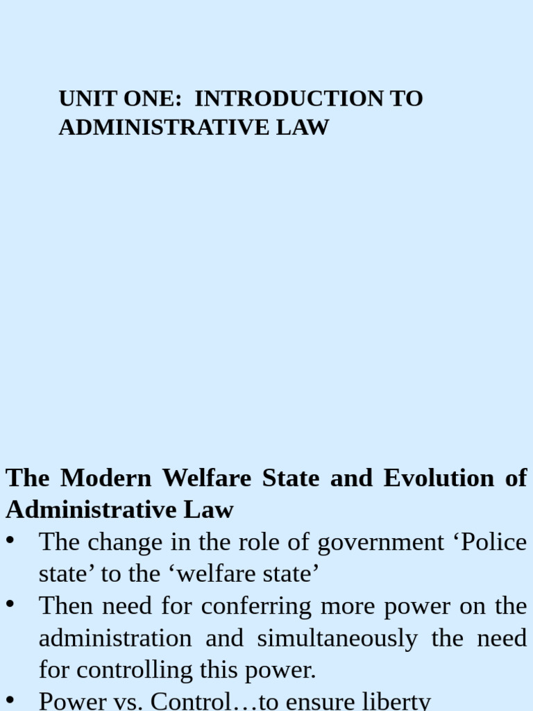 01 Administrative Law L334-1 | PDF | Rule Of Law | Administrative Law
